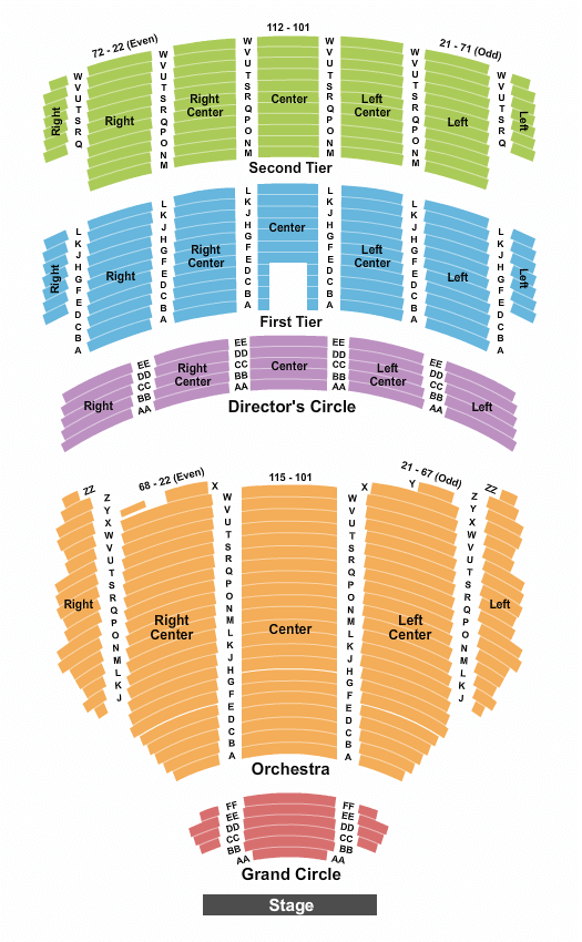 Benedum Center Frozen Seating Chart